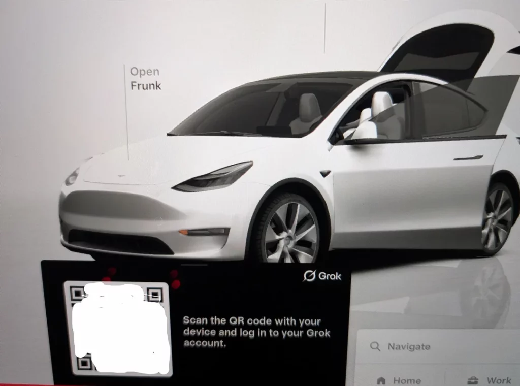 Grok Tesla QR code
